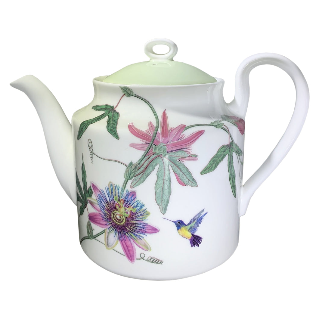 Floral Hummingbird Teapot