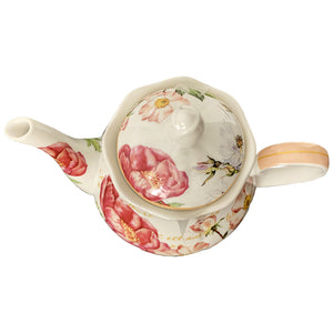 Teapot - Pink Blooms