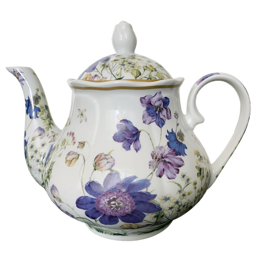 Tea Pot - English Blue Wildflower
