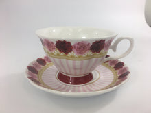 Load image into Gallery viewer, Gift Box with Bone China Rose Pattern Cup and Saucer, Scones, Shortbread and Tea
